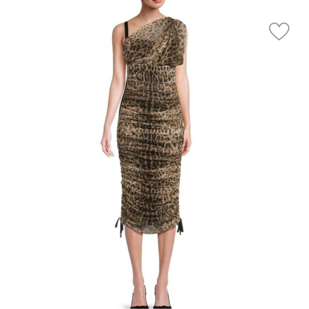 Dolce & Gabbana One Shoulder Bustier Ruched Dress NWT IT46